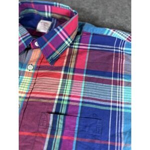 Brooks Brothers Mens Shirt Size XXL Multicolor Plaid Madison No Iron